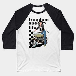 Freedom Samurai Girl Baseball T-Shirt